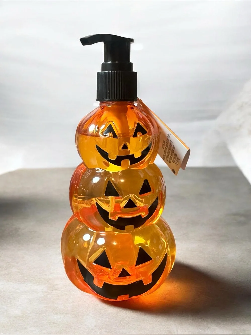 Halloween Pumpkin Refillable Plastic Hand Soap Dispenser Pumpkin Sage Scent